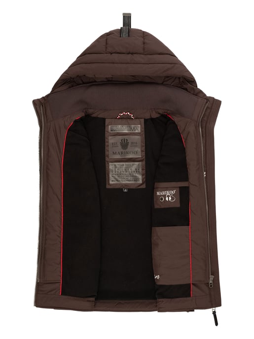 Marikoo dames gewatteerd vest – Taisaa, licht met capuchon & snackvak - Image 6