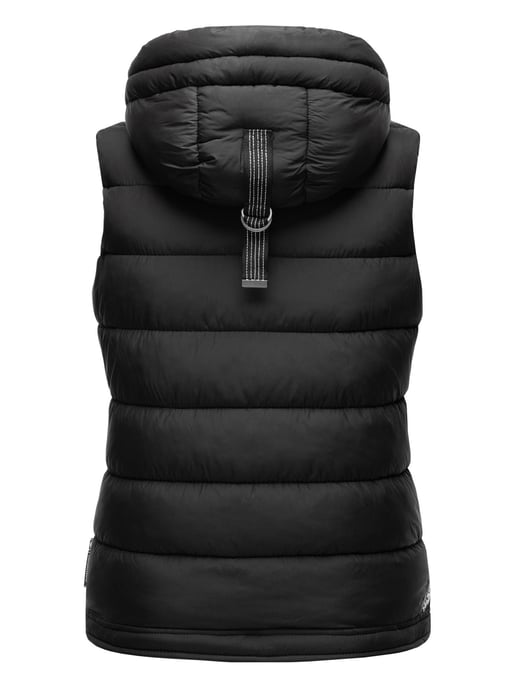 Marikoo dames gewatteerd vest – Taisaa, licht met capuchon & snackvak - Image 4