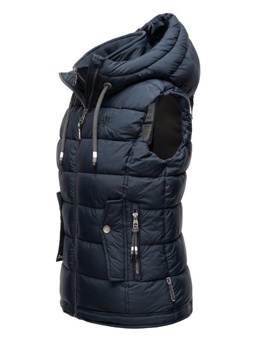 Marikoo dames gewatteerd vest – Taisaa, licht met capuchon & snackvak - Image 3