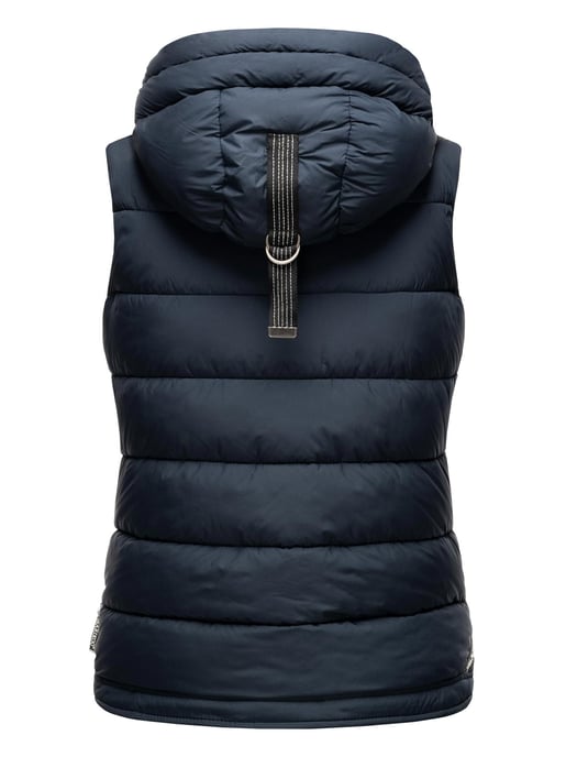 Marikoo dames gewatteerd vest – Taisaa, licht met capuchon & snackvak - Image 4