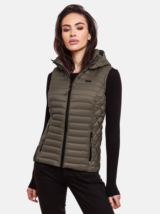 Marikoo women’s quilted vest – Hasenpfote, lightweight with detachable hood - Image 6