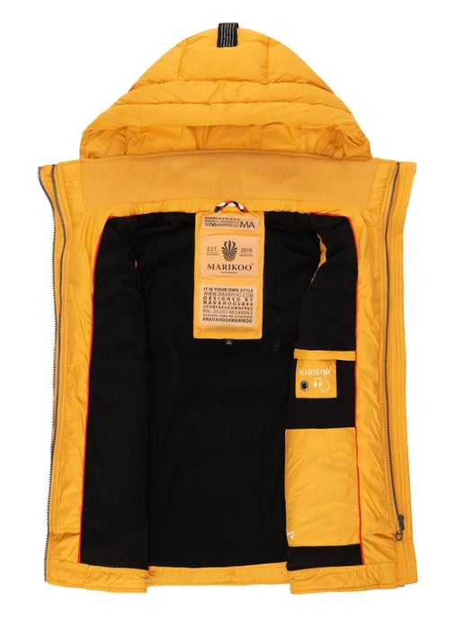 Marikoo dames gewatteerd vest – Taisaa, licht met capuchon & snackvak - Image 6