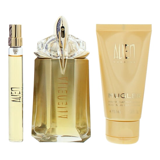 Mugler Alien Goddess Eau de Parfum 60ml, Eau de Parfum 10ml Travel Spray + Body Lotion 50ml Gift Set - Image 2