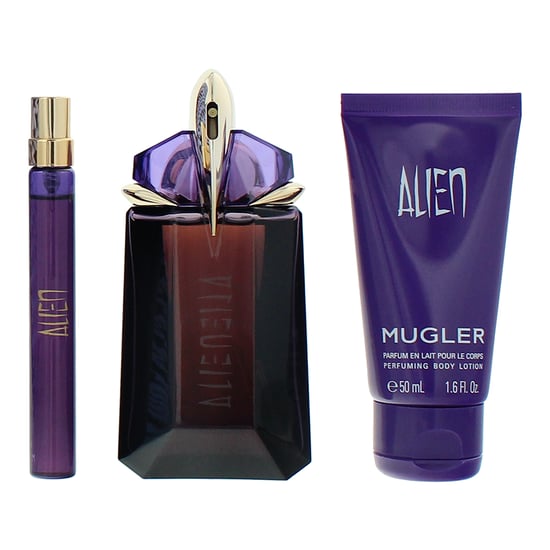 Mugler Alien Eau de Parfum 60ml, Eau de Parfum 10ml Travel Spray + Body Lotion 50ml Gift Set - Image 2