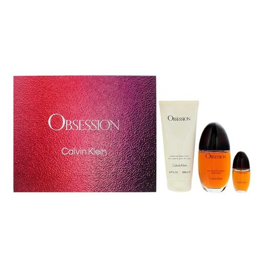 Calvin Klein Obsession For Women Eau de Parfum 100ml, Body Lotion 200ml + Eau de Parfum 15ml Gift Set for Her - Image 1