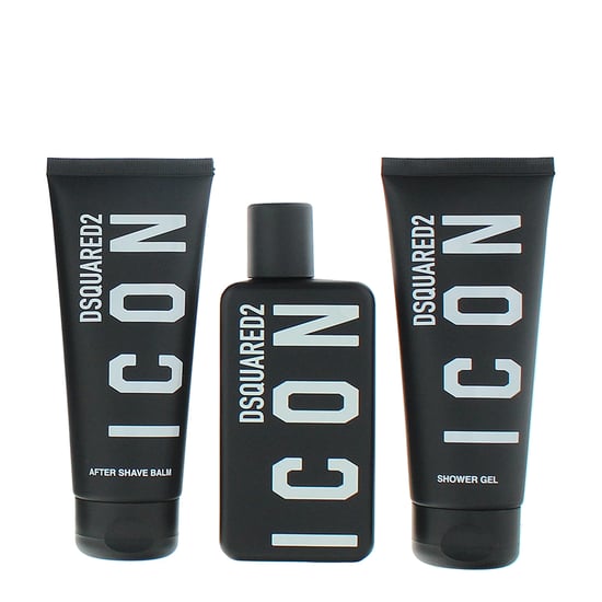 Dsquared2 Icon Pour Homme Eau de Parfum 100ml, Shower Gel 100ml + Aftershave Balm 100ml Gift Set - Image 2