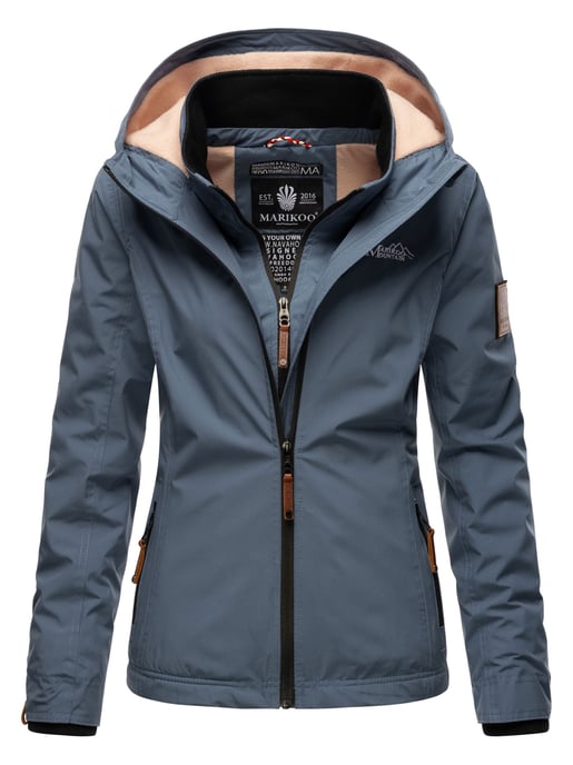Marikoo women’s transitional jacket Erdbeere with double collar & fleece lining - Image 1