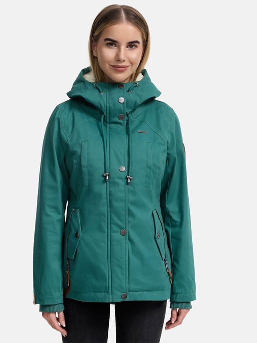 Marikoo women’s winter jacket with teddy fleece lining & hood - Image 5