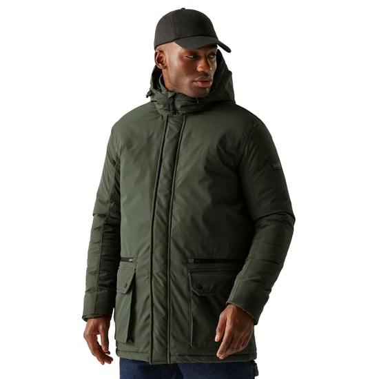 Regatta Mens Rhodo Padded Jacket (Dark Khaki) - Image 4