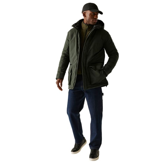 Regatta Mens Rhodo Padded Jacket (Dark Khaki) - Image 5