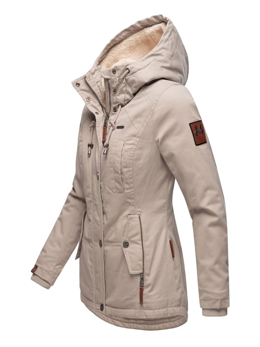 Marikoo women’s winter jacket with teddy fleece lining & hood - Image 3