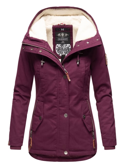 Marikoo dames winterjas met teddyfleece voering & capuchon - Image 1