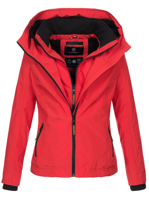 Marikoo women’s transitional jacket Erdbeere with double collar & fleece lining - Image 1