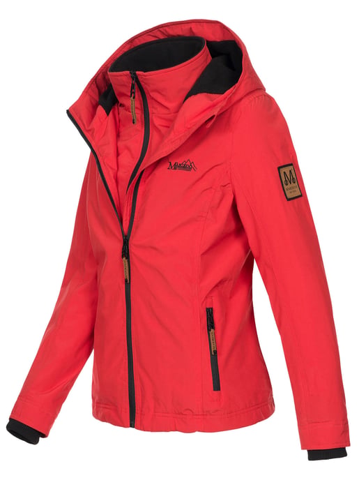 Marikoo women’s transitional jacket Erdbeere with double collar & fleece lining - Image 2