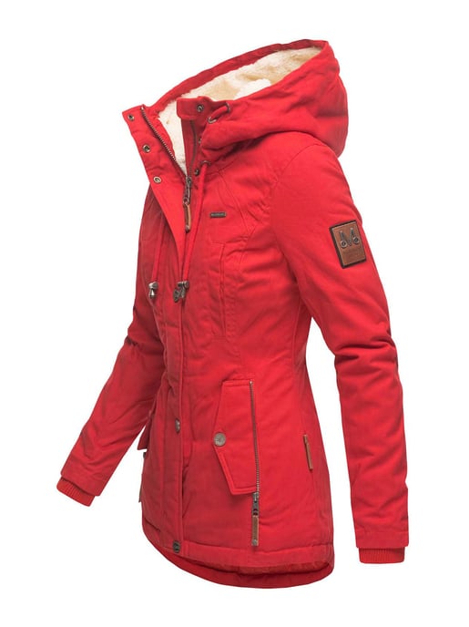 Marikoo dames winterjas met teddyfleece voering & capuchon - Image 2