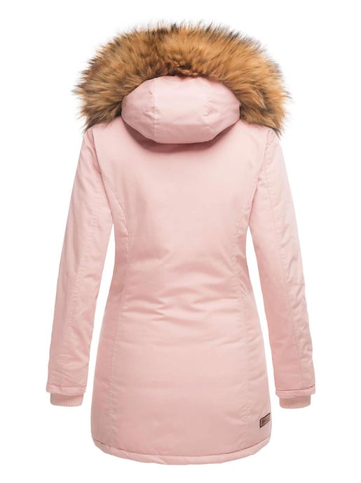 Marikoo dames winterparka met afneembare imitatiebontkraag & capuchon - Image 3