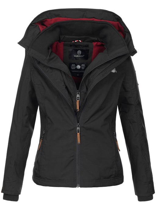 Marikoo women’s transitional jacket Erdbeere with double collar & fleece lining - Image 1