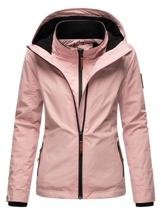 Marikoo women’s transitional jacket Erdbeere with double collar & fleece lining - Image 2