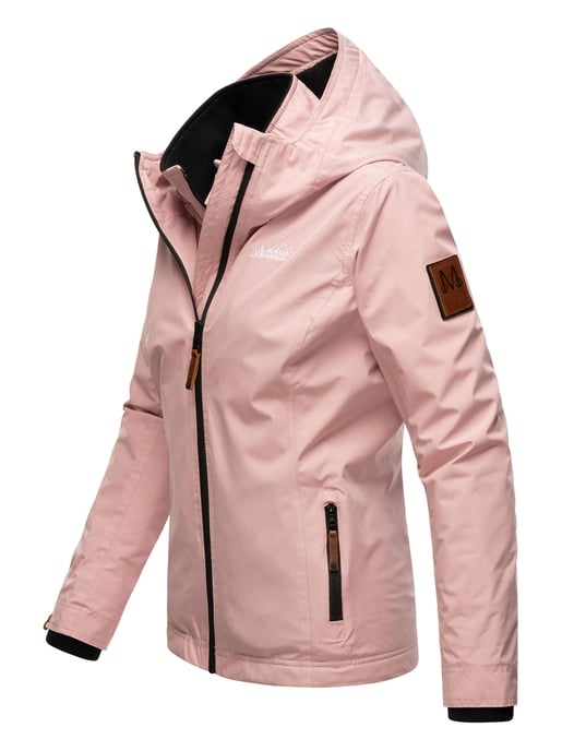 Marikoo women’s transitional jacket Erdbeere with double collar & fleece lining - Image 4