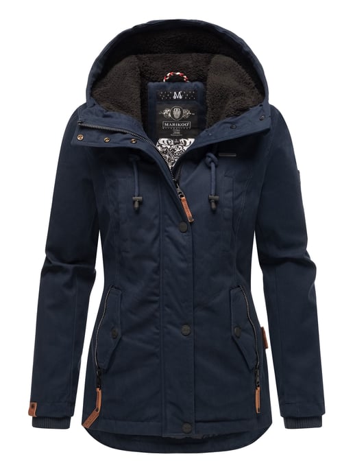 Marikoo women’s winter jacket with teddy fleece lining & hood - Image 1