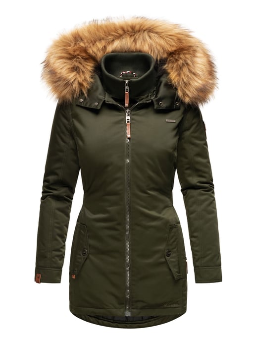 Marikoo dames winterjas – Sanakoo, warm met afneembare bontkraag - Image 2