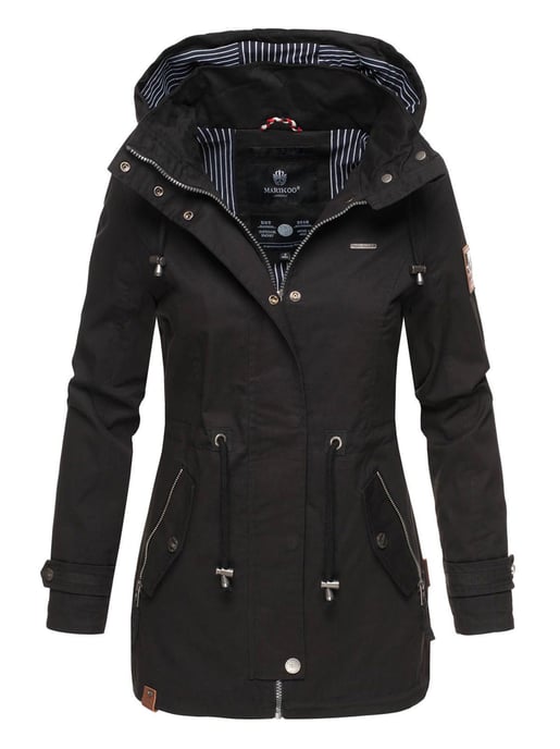 Marikoo lightweight women’s transitional jacket with detachable hood - Image 1