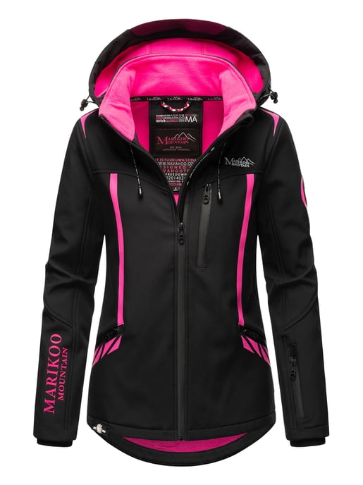 Marikoo women’s softshell jacket – Mount-Cho-Oyu with detachable hood - Image 1