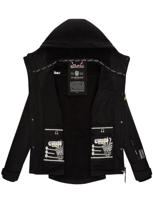 Marikoo dam softshelljacka – Kleine Zicke, varm med huva & fleecefoder - Image 6