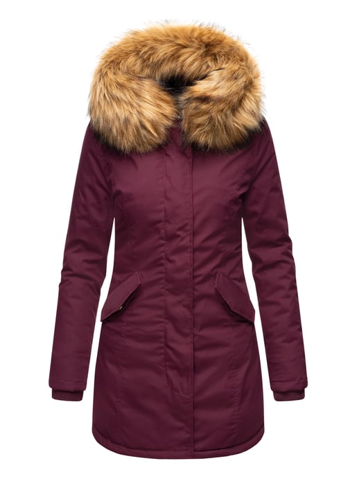 Marikoo dames winterparka met afneembare imitatiebontkraag & capuchon - Image 2