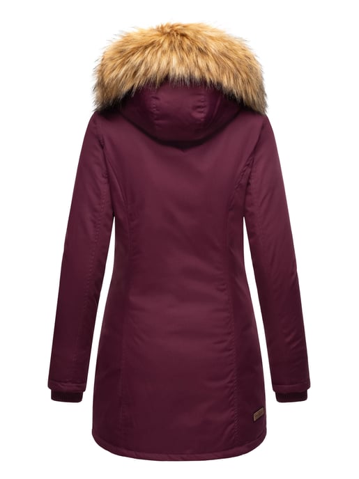 Marikoo dames winterparka met afneembare imitatiebontkraag & capuchon - Image 4