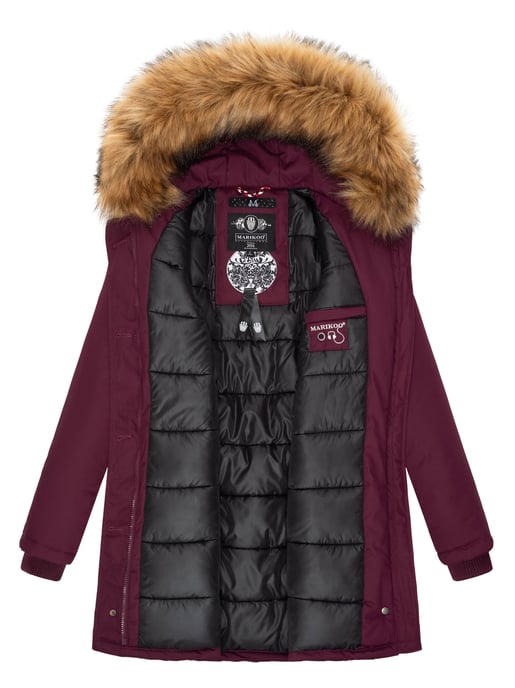 Marikoo dames winterparka met afneembare imitatiebontkraag & capuchon - Image 6