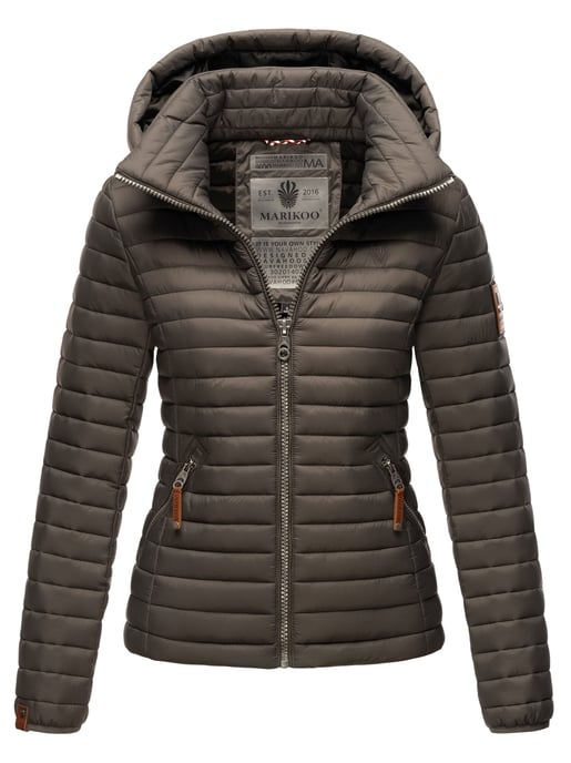 Marikoo women’s quilted jacket – Löwenbaby, lightweight with detachable hood - Image 1