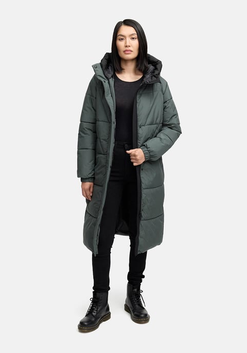 Marikoo women’s quilted coat Yaskaa with hood & warm fleece lining - Image 5