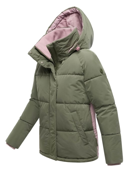 Marikoo women’s quilted jacket Omariaa with colorblock & detachable hood - Image 2