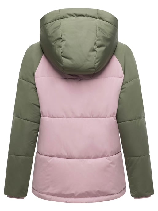 Marikoo women’s quilted jacket Omariaa with colorblock & detachable hood - Image 3