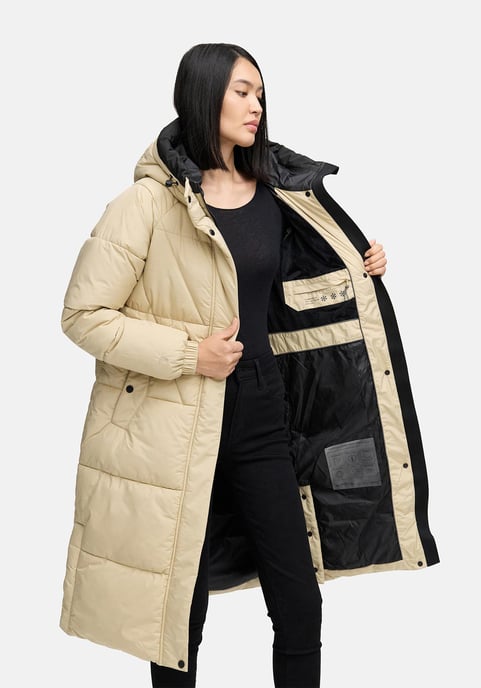 Marikoo women’s quilted coat Yaskaa with hood & warm fleece lining - Image 5