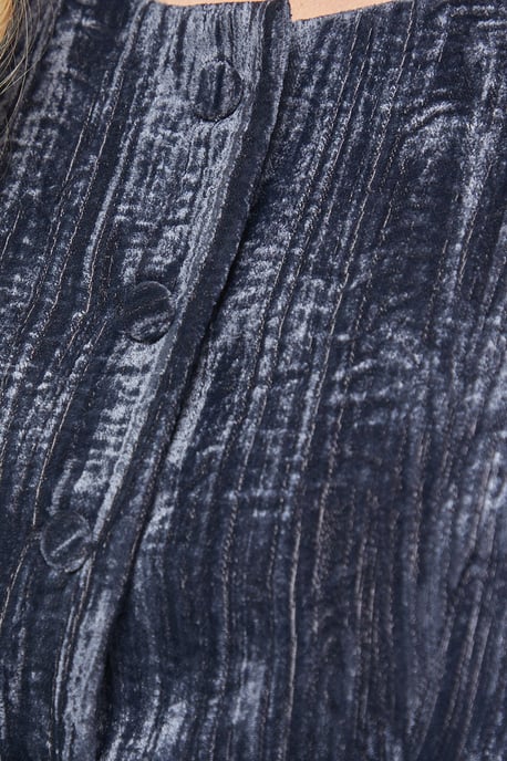 Crushed Velvet Longline Waistcoat - Image 5