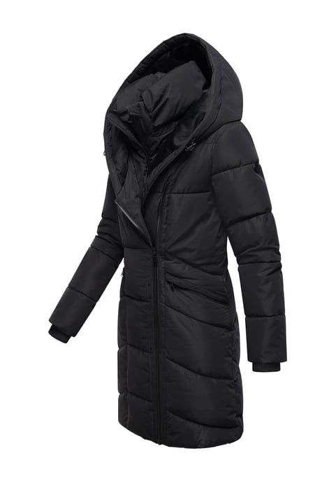 Marikoo dames gewatteerde mantel Virenaa met layer-look & fleecevoering - Image 2