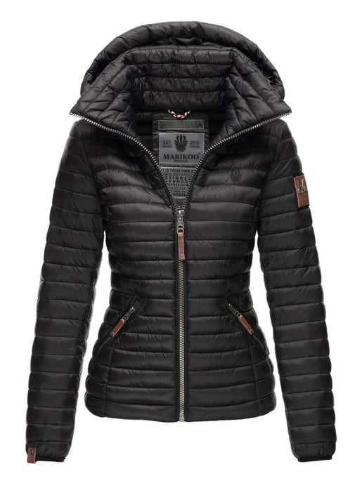 Marikoo women’s quilted jacket – Löwenbaby, lightweight with detachable hood - Image 1