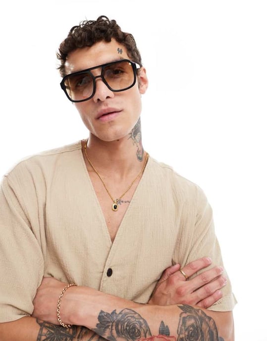 ADPT co-ord oversized baseball crinkle shirt in beige - Image 2