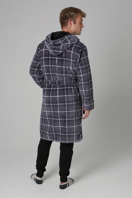 Grey Check Print Dressing Gown - Image 2