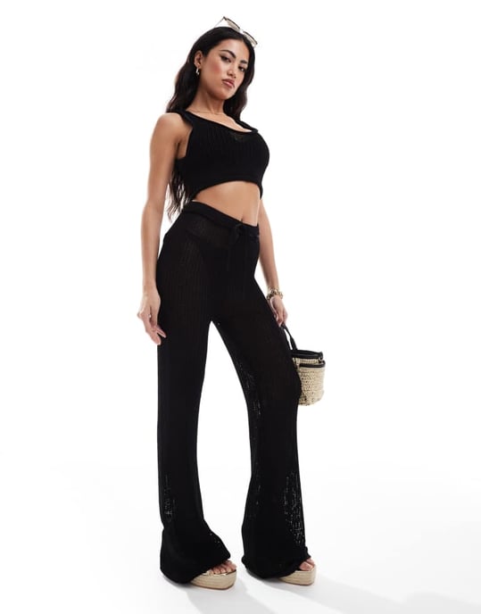 The Couture Club co-ord cropped knitted vest in black - Image 3