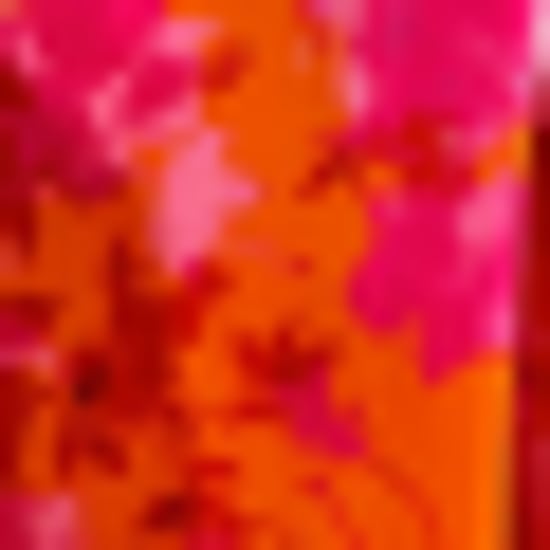 Pink And Orange Floral Printed Short Puff Sleeve Gathered Side Midi Dress - Image 5