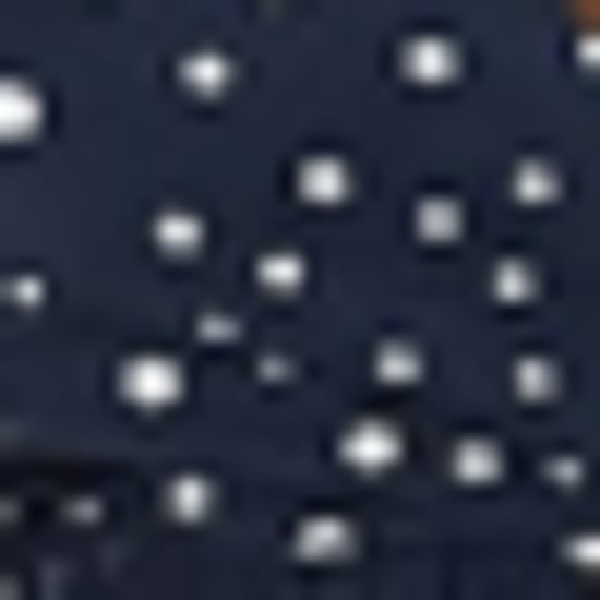 Navy Polka Dot Print Wrap Top Zig Zag Hem Pleated Midi Dress - Image 4
