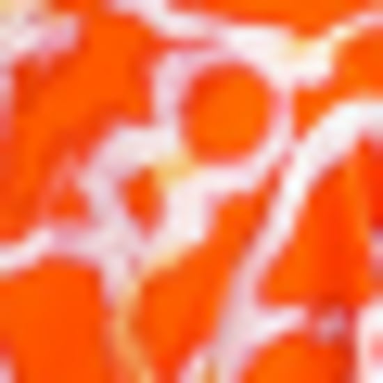 Orange Giraffe Print Racer Neck High Low Frill Hem Midi Dress - Image 5