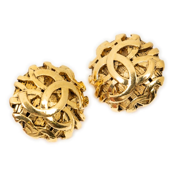 CC Round Clip On Earrings Oorbellen - Image 1