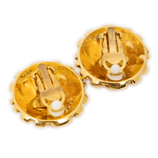 CC Round Clip On Earrings Oorbellen - Image 2