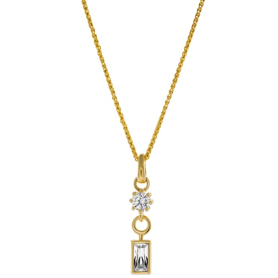 Orphelia 'Madelyn' Dames 925 Sterling Zilveren Set: Ketting + Oorbellen + Ring - Gouden SET-7583/G - Image 2