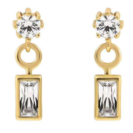 Orphelia 'Madelyn' Dames 925 Sterling Zilveren Set: Ketting + Oorbellen + Ring - Gouden SET-7583/G - Image 3
