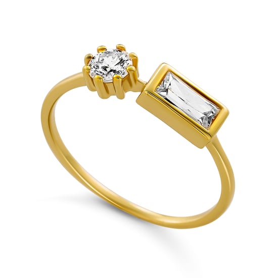 Orphelia 'Madelyn' Dames 925 Sterling Zilveren Set: Ketting + Oorbellen + Ring - Gouden SET-7583/G - Image 4